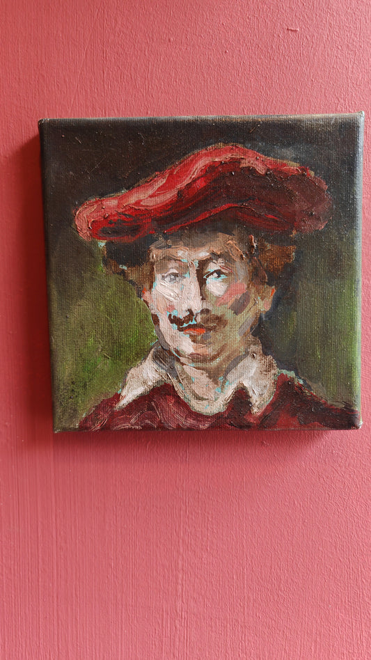 After Rembrandt - Oil on canvas -15 x 15cm- Will Teather