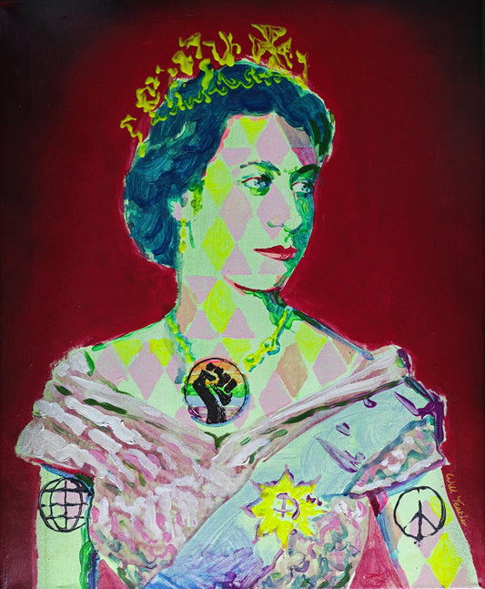 Peace Queen III, a painting by Will Teather, 56 x 45.5cm