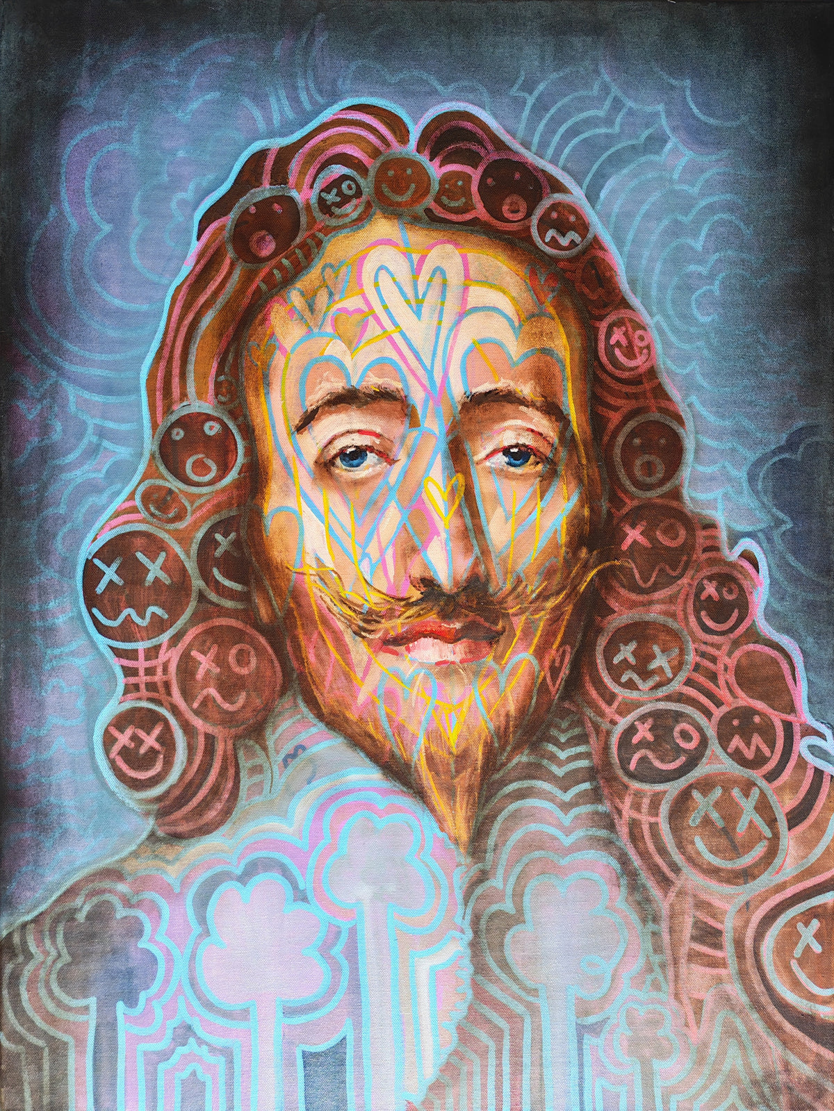 Charles 1st - Oil and acrylic on canvas- 60 x 80cm - Will Teather