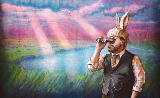 Bunny on a mission - Oil on canvas - 80.9 x 50cm - Will Teather.jpg